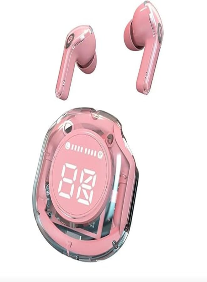 General GEB 636 TWS Earbuds (Pink) – ANC Noise Cancelling Wireless Earbuds, Deep Bass, Transparent Mode, LED Battery Display, IPX6 Waterproof, Touch Controls, Comfortable Fit